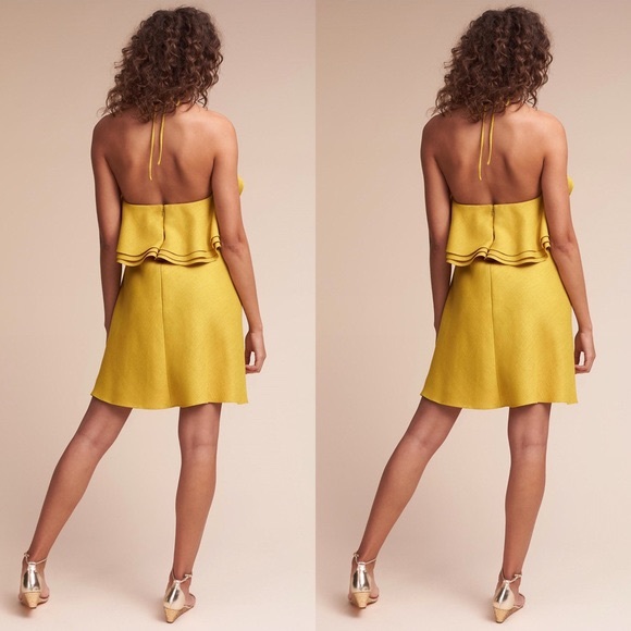 Badgley Mischka Marigold Party Dress Size 2 - Picture 3 of 13